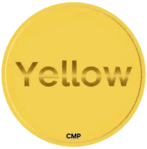 Yellow Circle with Yellow Text