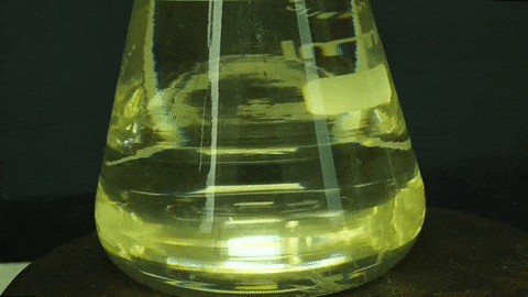 Yellow Crystal Of Sulfur Chemical Reaction GIF