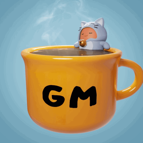 Yellow Cup With GM Lettering