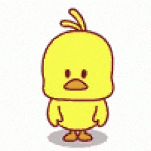 Yellow Cute Dancing Chick GIF