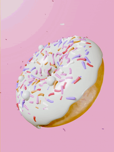 Yellow Donut With White Frosting