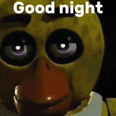 Yellow Duck Mascot Rizz Meme Good Night GIF