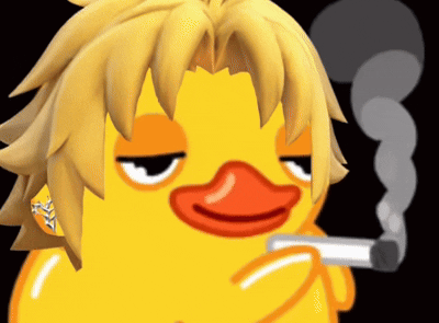 Yellow Duck Smoking Cigarette GIF
