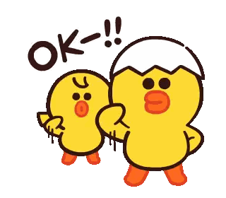 Yellow Ducks With Ok