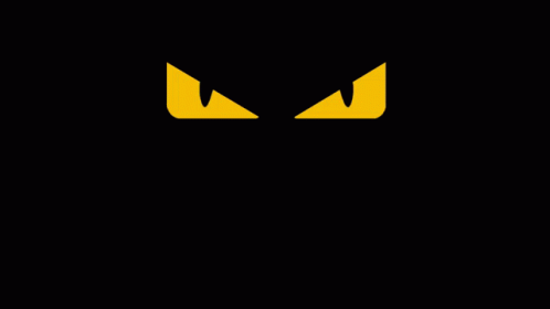 Yellow Eyes on Black Background