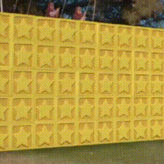 Yellow Fence With Stars