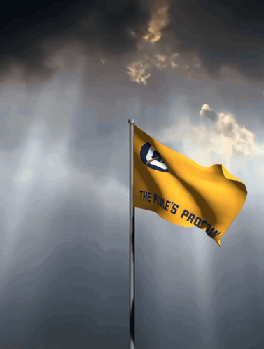 Yellow Flag Saying The People's Paradise