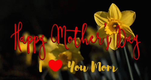 Yellow Flower Swinging Animation Happy Mother Day GIF