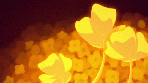 Yellow Flowers Saying Flowers GIF