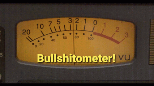 Yellow Gauge Bullshitometer Vu
