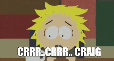 Yellow Hair Cartoon Character Saying Crrr.Crrr.Craig