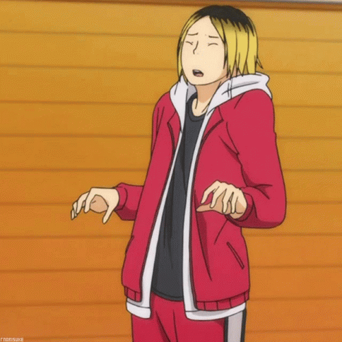Yellow-Haired Man Red Jacket Black Shirt White Pants GIF