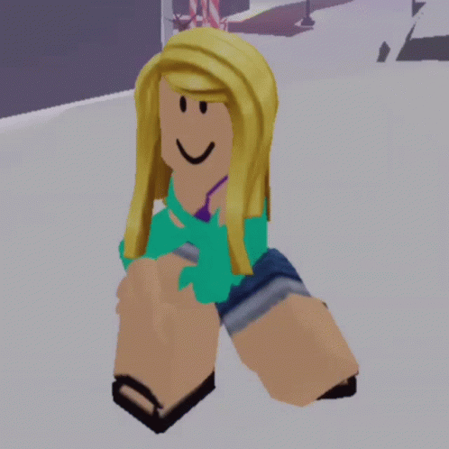 Yellow Haired Roblox Girl Dancing GIF