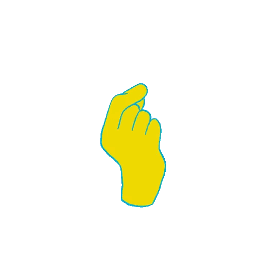 Yellow Hand Making Heart Sign