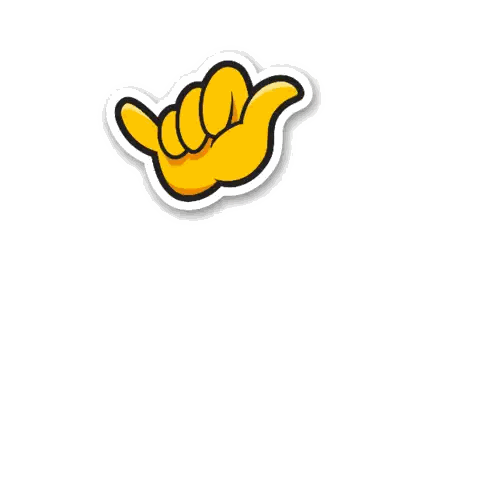 Yellow Hand Sticker