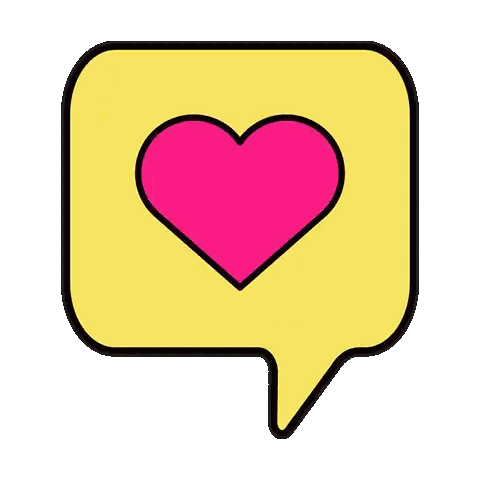 Yellow Heart Speech Bubble