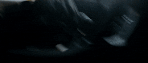 Yellow Hellcat Drifting In Slow Motion GIF