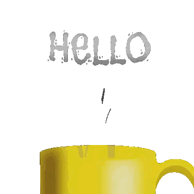 Yellow Hello Coffee Mug