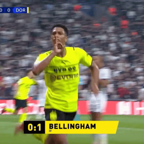 Yellow Jersey Soccer Player Running and Shushing