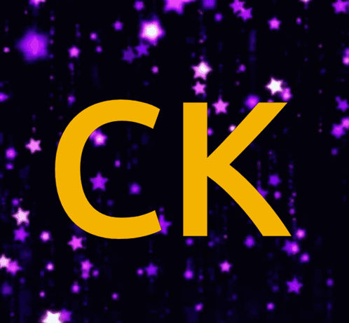Yellow Letter CK With Purple Stars