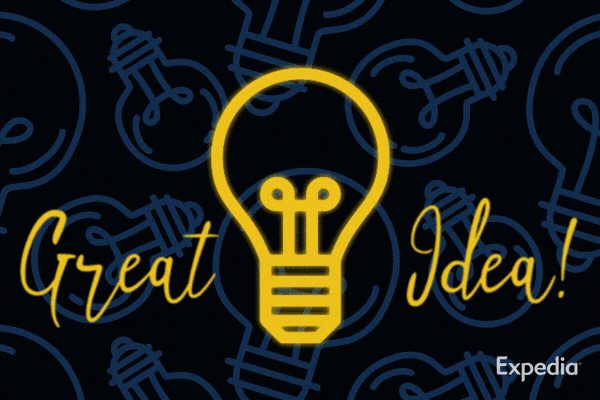 Yellow Light Bulb Great Idea GIF