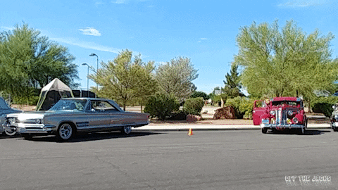 Yellow Lowrider Car Drove Slow GIF