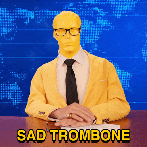 Yellow Man Sad Trombone Thumbs Down GIF