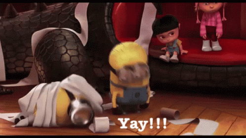Yellow Minion Laying on Toilet Paper