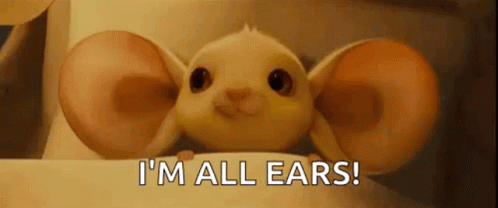 Yellow Mouse I'm All Ears GIF