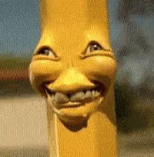Yellow Object With Funny Face