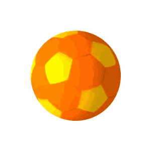 Yellow Orange Soccer Ball