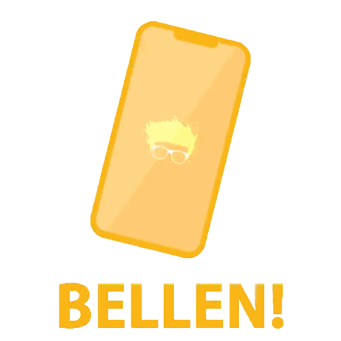 Yellow Phone with Man's Photo and Bellen