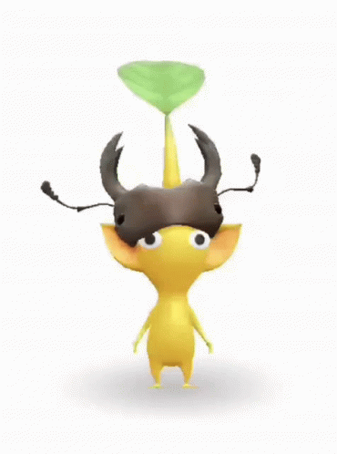 Yellow Pikmin Waving GIF