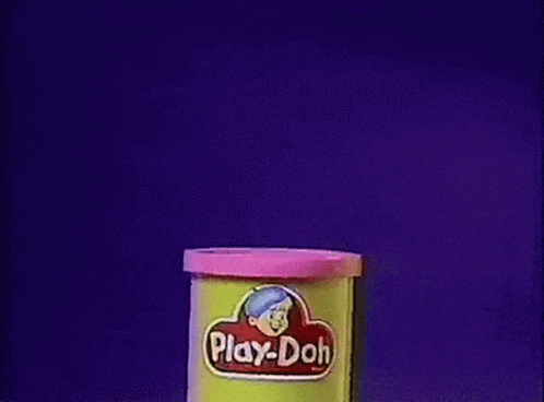 Yellow Play Doh Can With Man On Front GIF