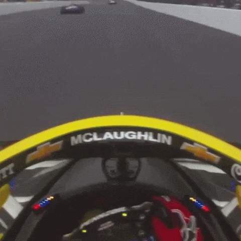 Yellow Race Car With McLaughlin GIF