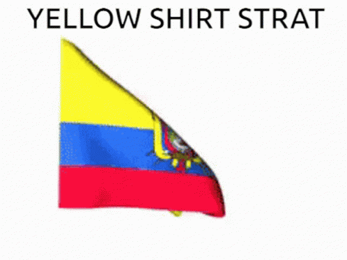 Yellow Red Blue Flag Yellow Shirt Strat GIF