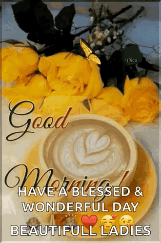Yellow Roses Good Morning Have A Blessed Day GIF