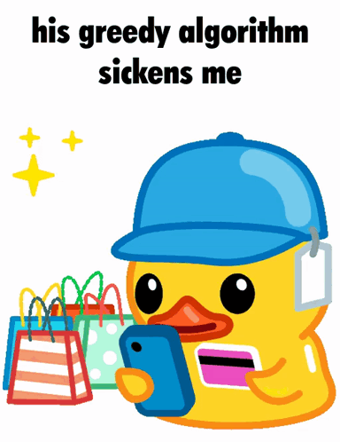 Yellow Rubber Duck Holding Phone and Shopping Bags