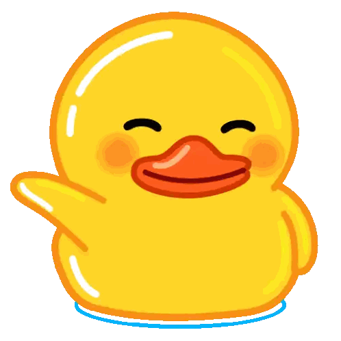 Yellow Rubber Duck Waving