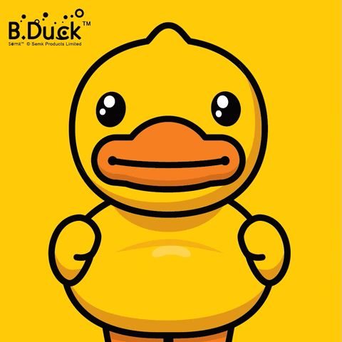 Yellow Rubber Duck With B.duck GIF
