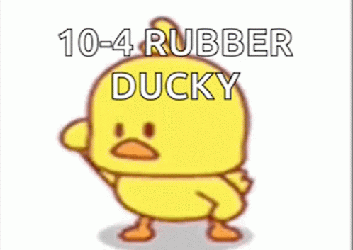 Yellow Rubber Ducky Giving Fist