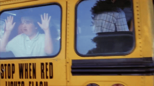 Yellow School Bus Says Stop When Red GIF