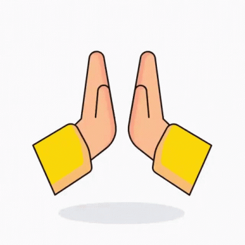 Yellow Sleeved Hands in Prayer