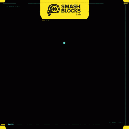 Yellow Smash Blocks Sign on Black Background