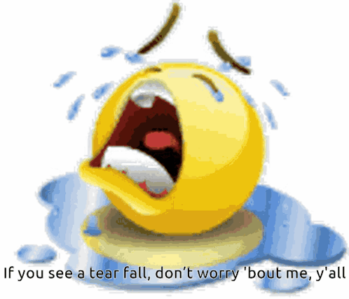 Yellow Smiley Black Face Saying I Don't Care