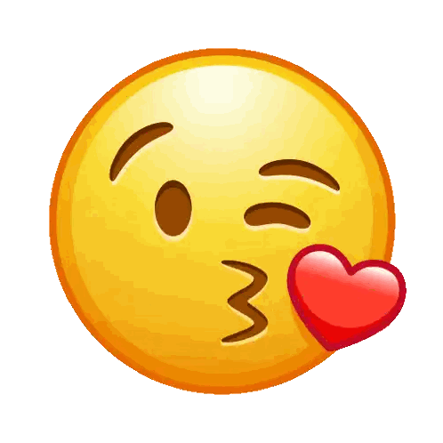 Yellow Smiley Blowing Kiss With Heart