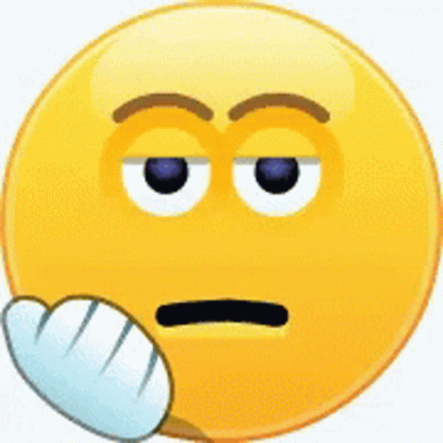 Yellow Smiley Covering Mouth GIF
