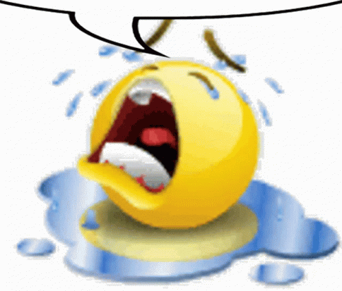 Yellow Smiley Crying with Tears