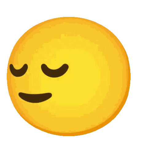 Yellow Smiley Eyes Closed with Gray Swirl