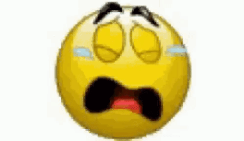 Yellow Smiley Face Crying Tears From Eyes and Mouth